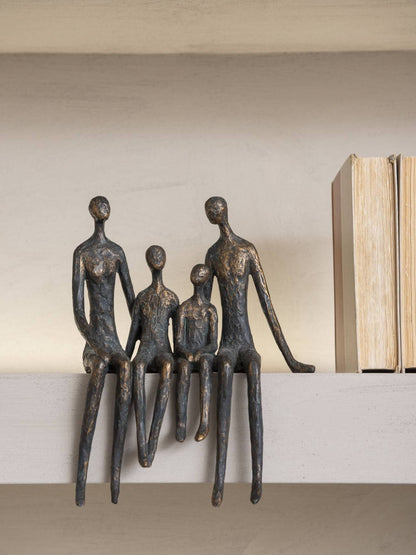 Sitting Family of Four Sculpture