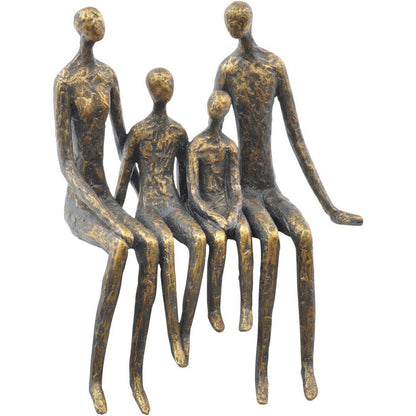 Sitting Family of Four Sculpture