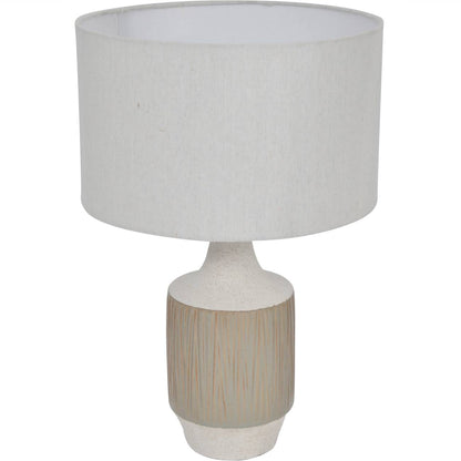 Porcelain Reeds Lamp with Shade