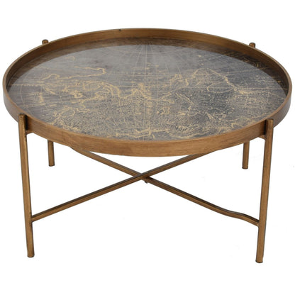 Vienna Antique Gold Atlas Coffee Tray Table