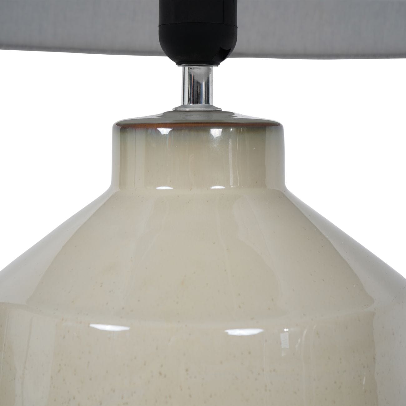Chilham Soft Green Dipped Glaze Table Lamp with Ivory Shade