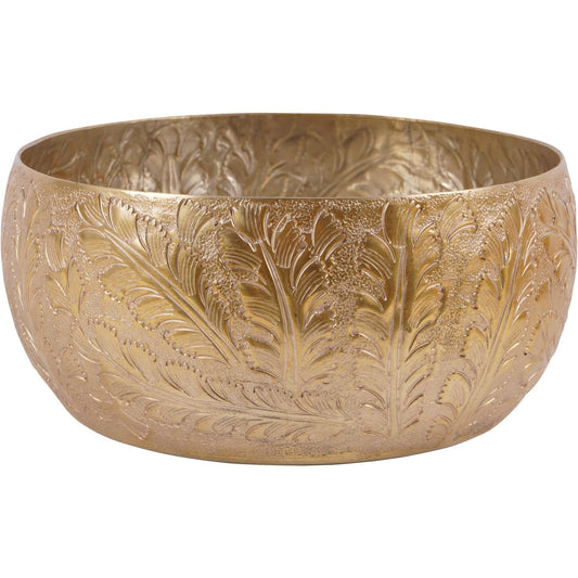 Winspear Gold Leaf Embossed Round Convex Bowl Small