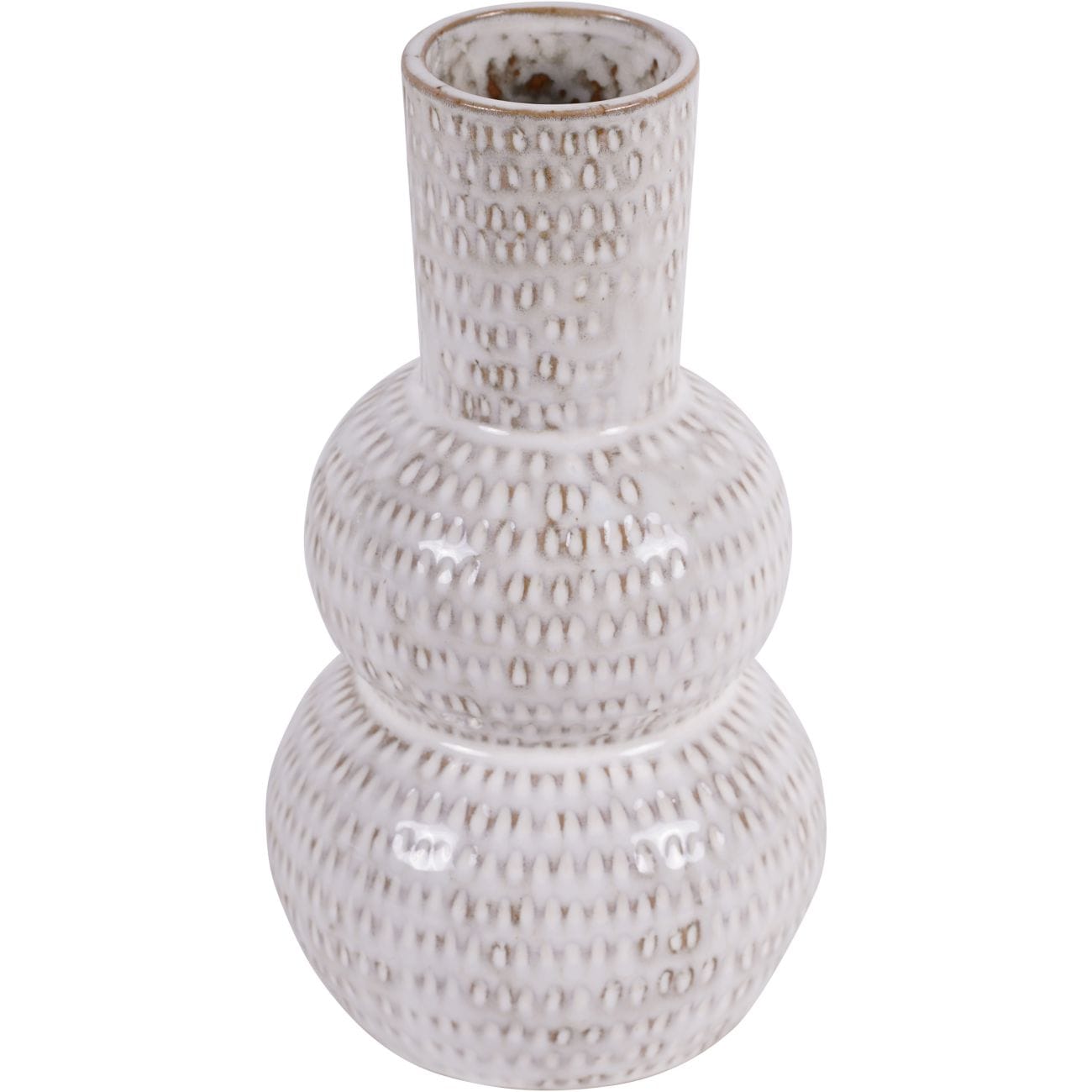 White Lowick Stoneware Vase Small