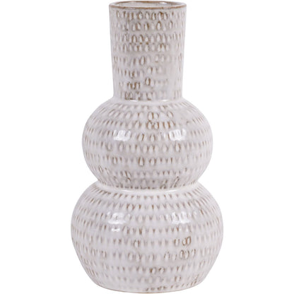 White Lowick Stoneware Vase Small