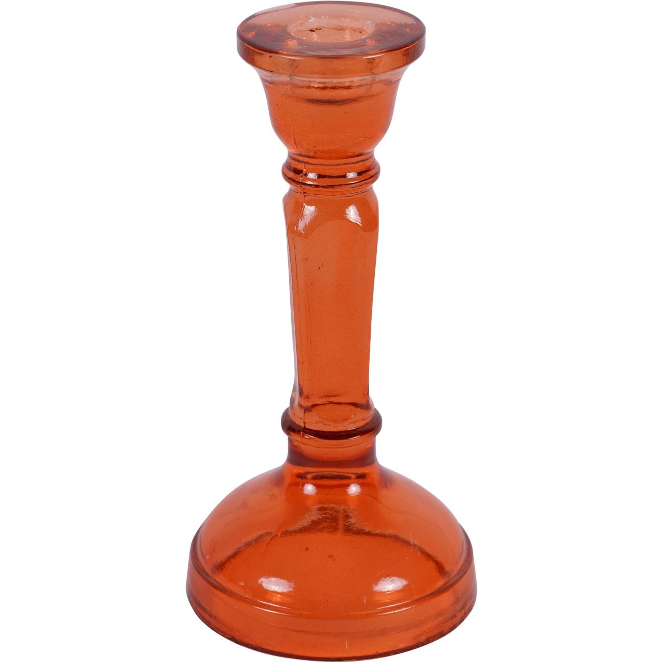 Orange Glass Candlestick