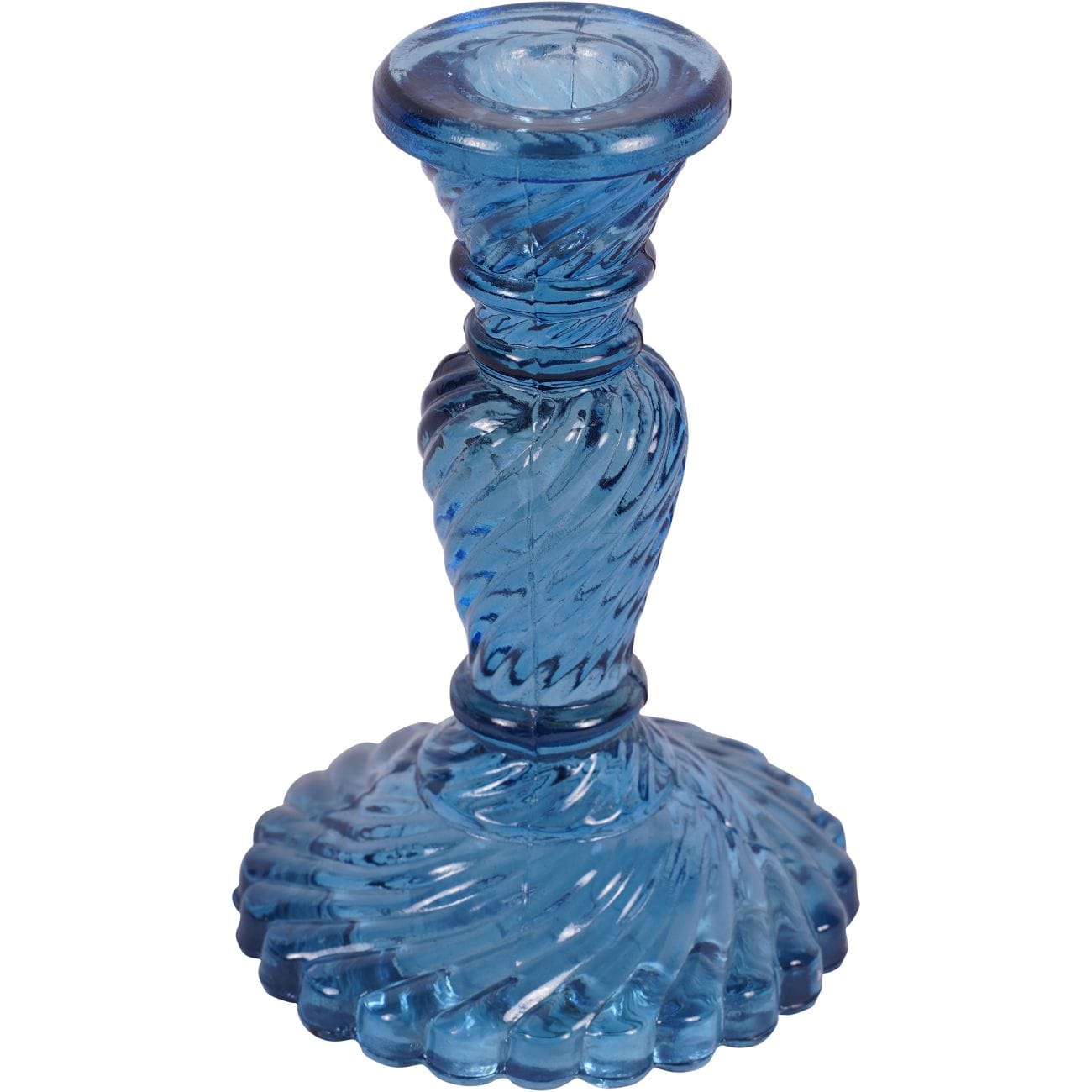 Blue Glass Candlestick