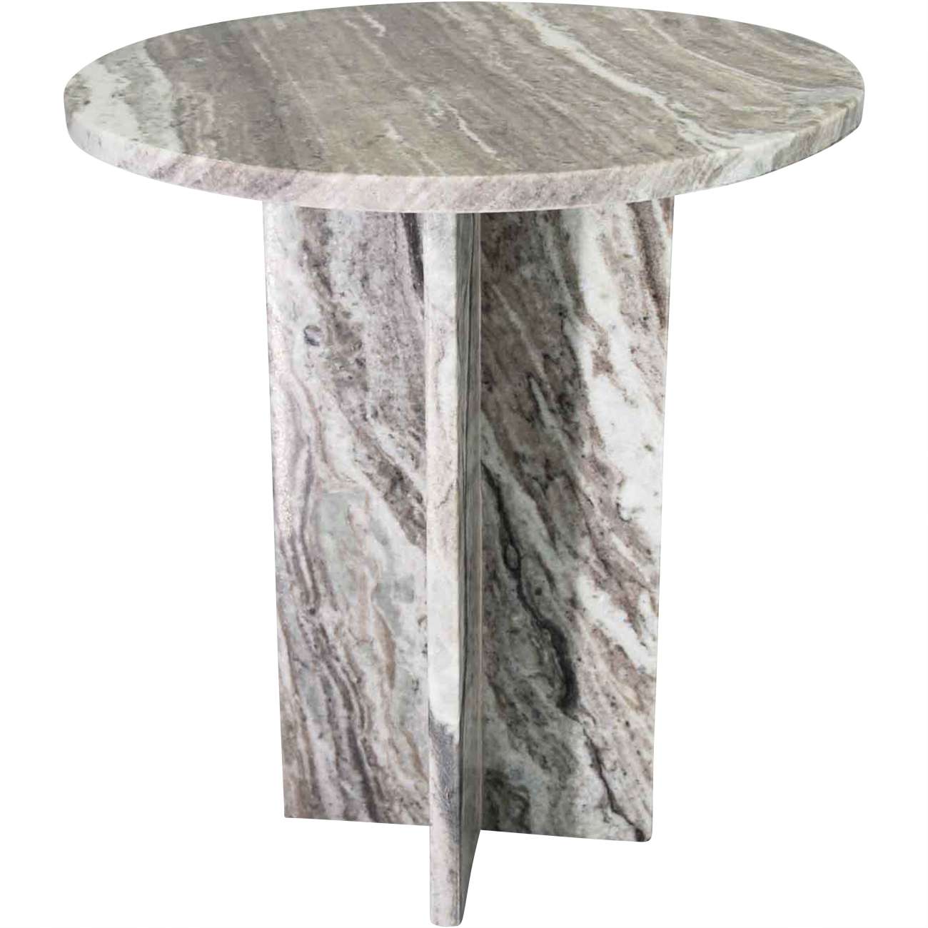 Marble Fantasy Brown Side Table