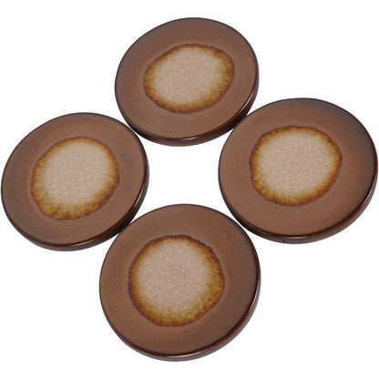 Reactive Glazed Medway Ochre Coaster Set of 4