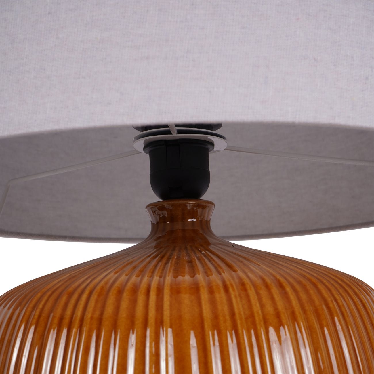 Ren Ceramic Table Lamp in Burnt Ochre