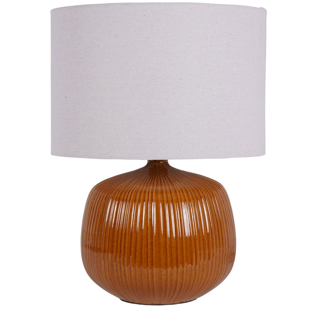 Bruno Ceramic Table Lamp in Burnt Ochre