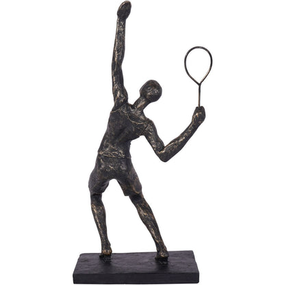 Bronze Racket Player Sculpture