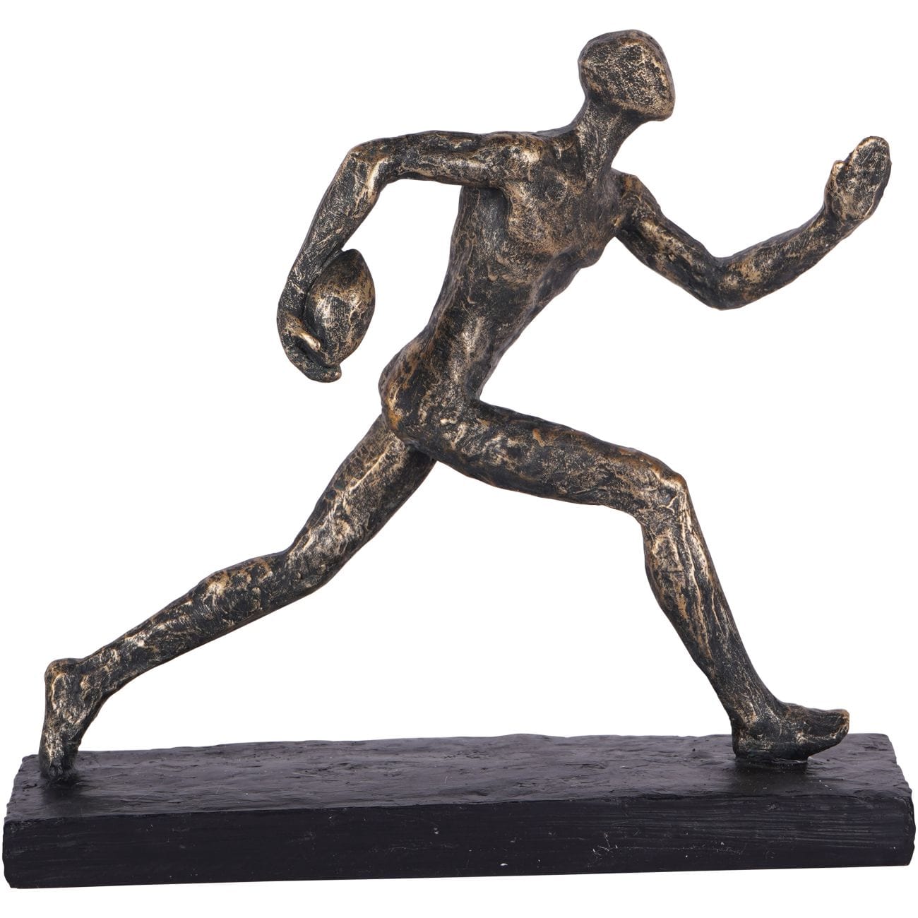 Bronze Rugby Player Sculpture