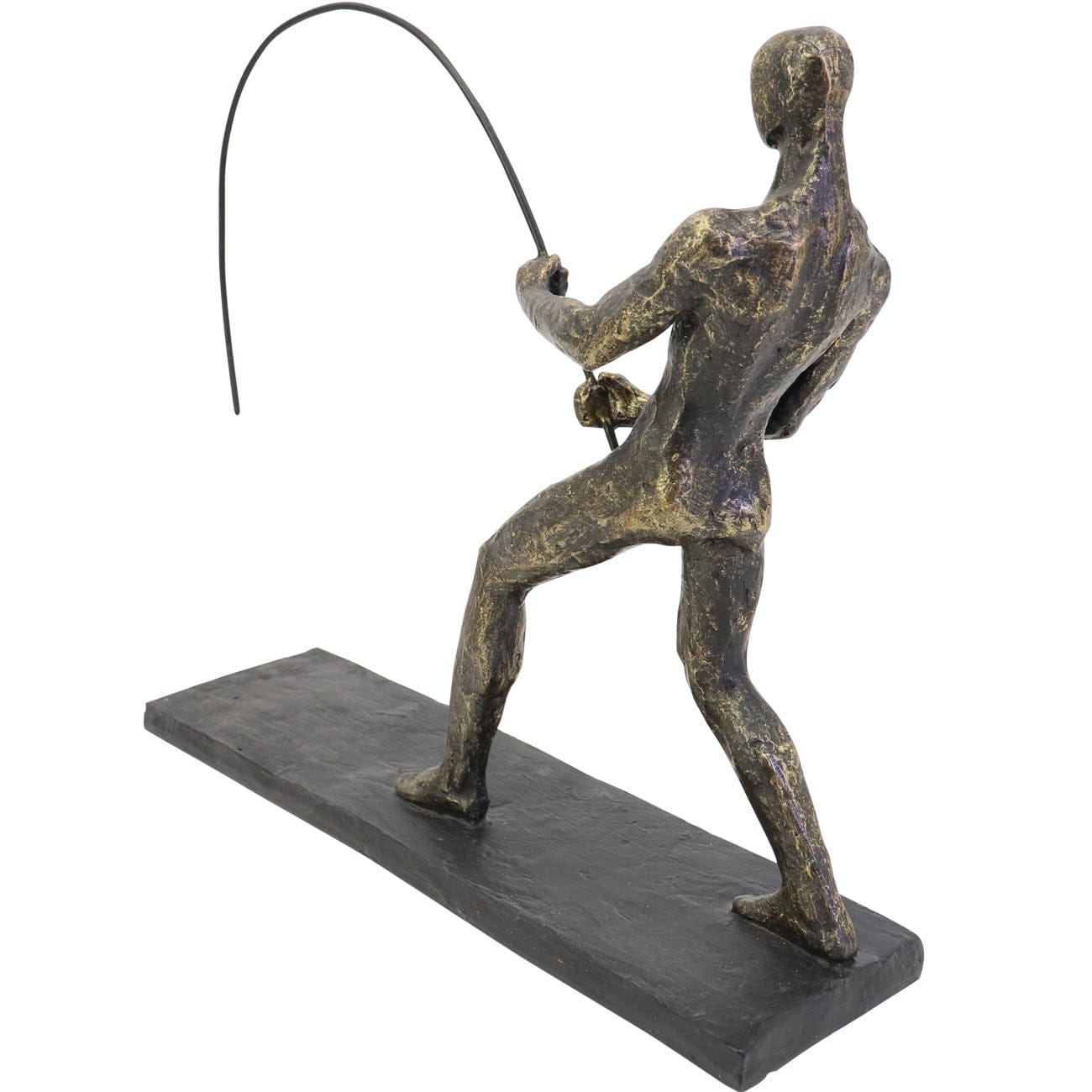 Bronze Fishing Sculpture