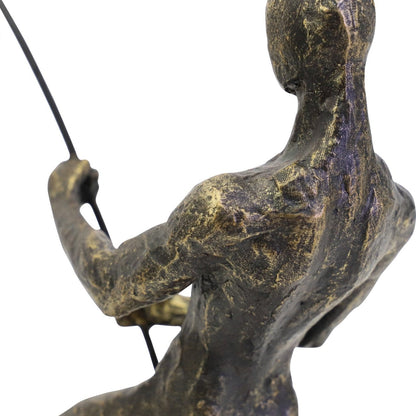 Bronze Fishing Sculpture