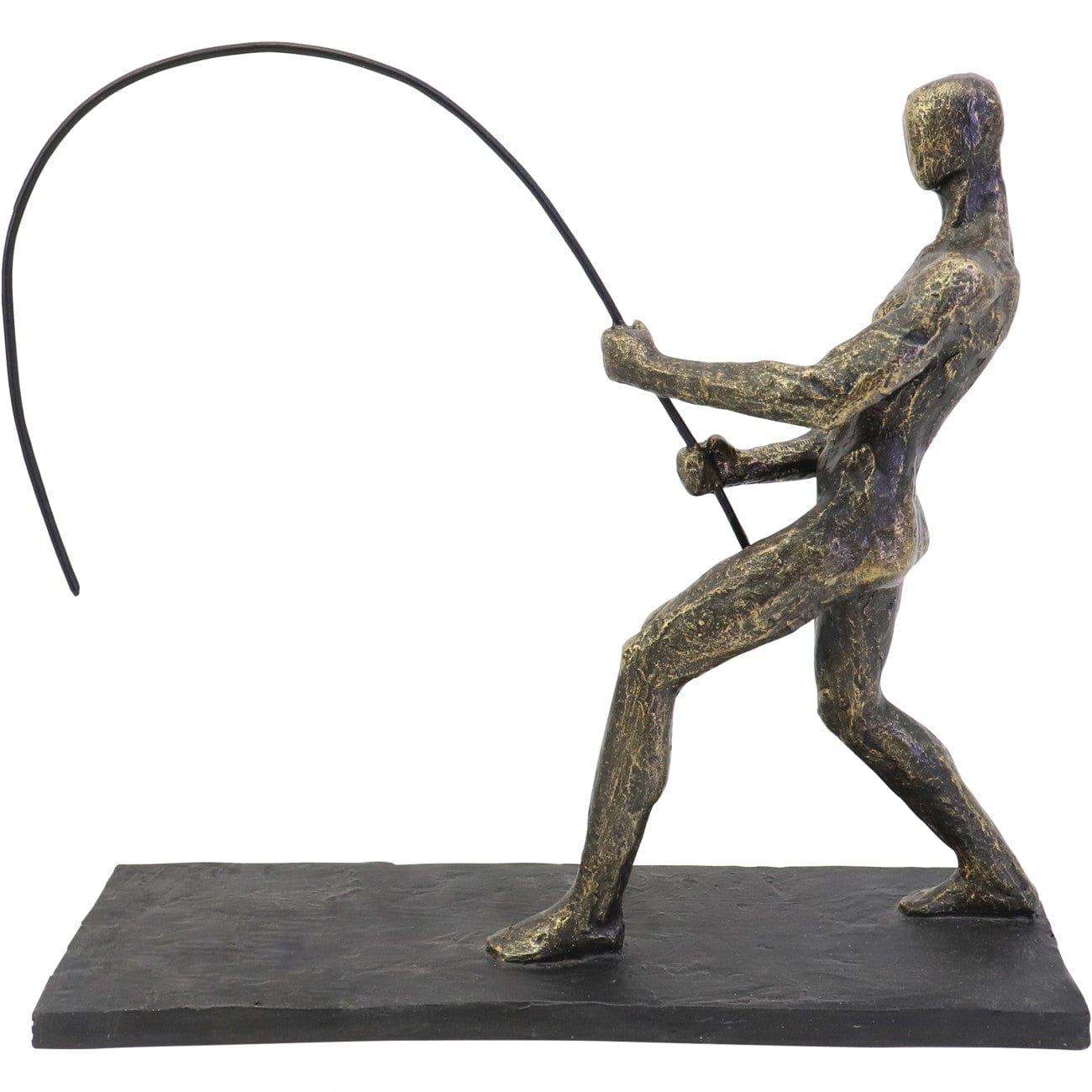 Bronze Fishing Sculpture
