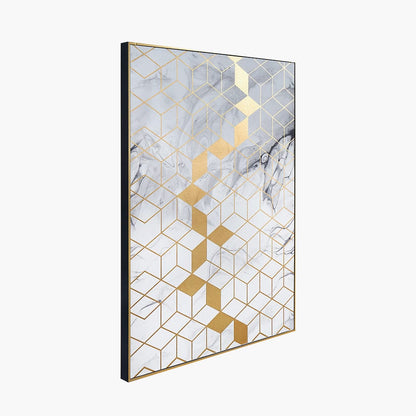 Hexagon White Wall Art