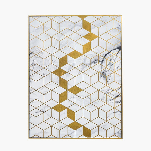 Hexagon White Wall Art