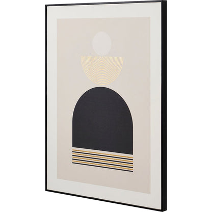 Art Deco Print with Gold Detail & Black Frame