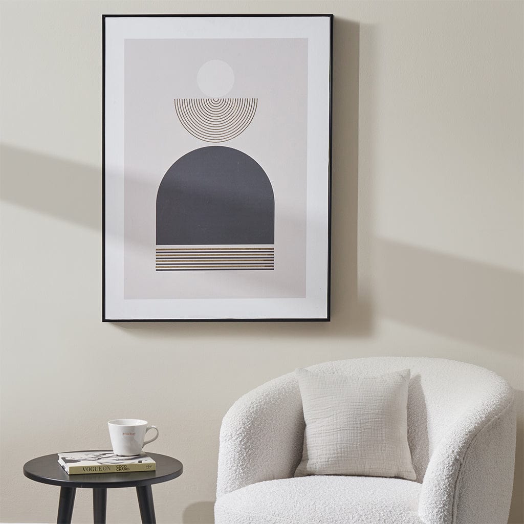 Art Deco Print with Gold Detail & Black Frame