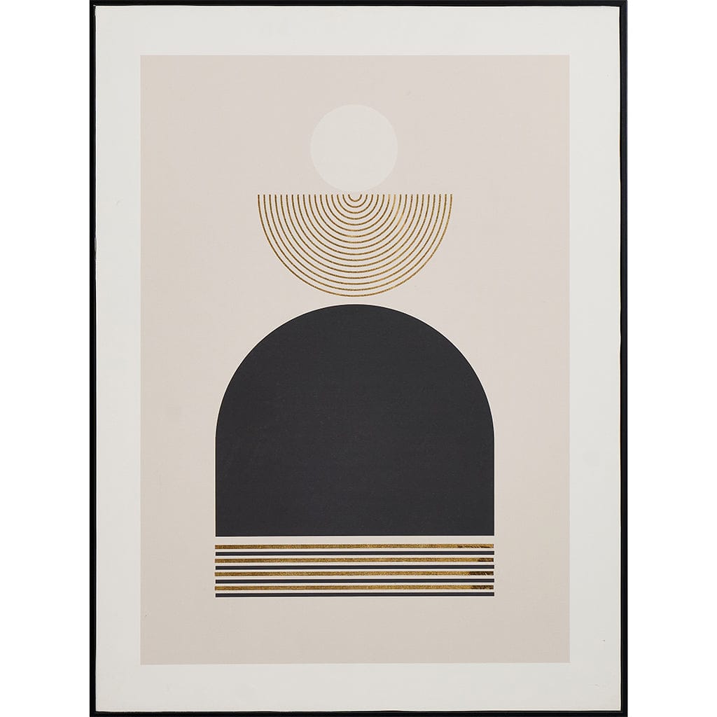 Art Deco Print with Gold Detail & Black Frame