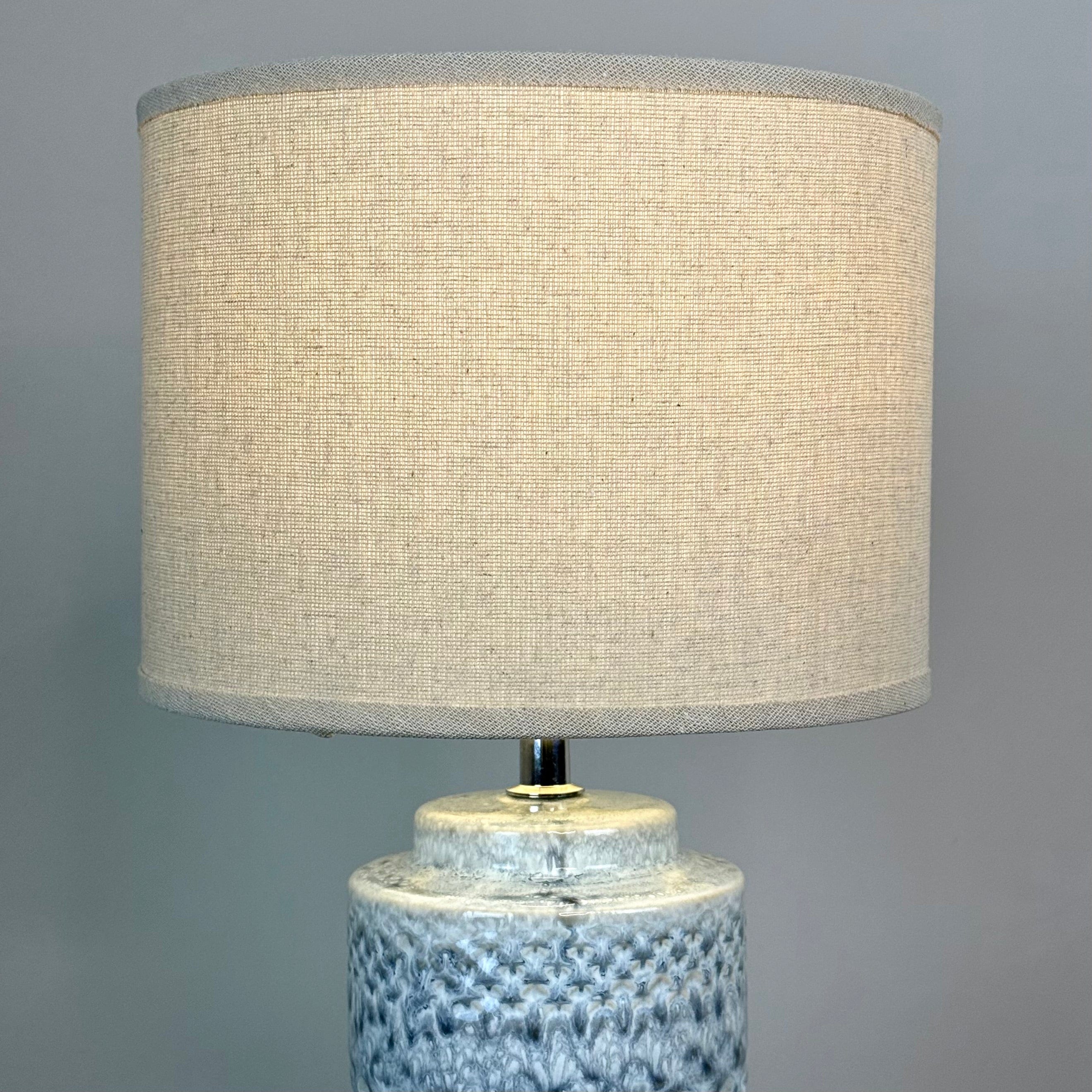 Wild Seas Table Lamp with Cream Drum Shade
