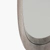 Grey Oak Wood Veneer Teardrop Shaped Wall Mirror