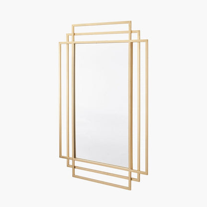 Gold Rectangular Multi Framed Wall Mirror