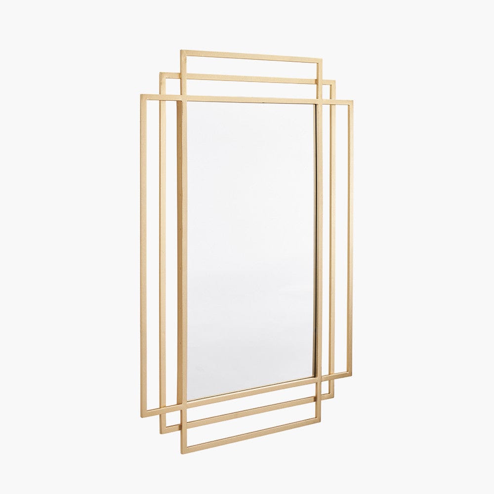 Gold Rectangular Multi Framed Wall Mirror