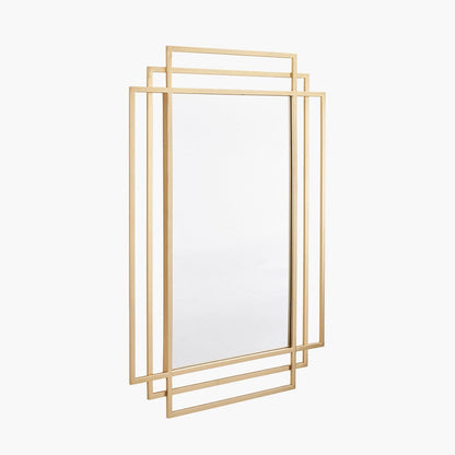 Gold Rectangular Multi Framed Wall Mirror