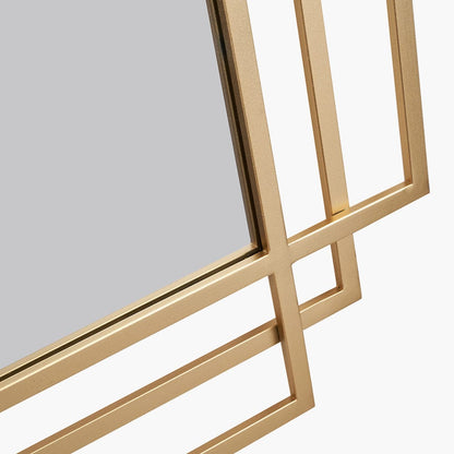 Gold Rectangular Multi Framed Wall Mirror