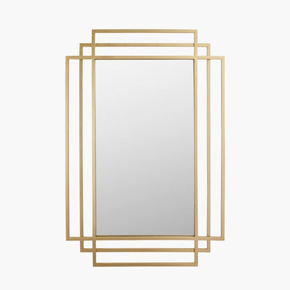 Gold Rectangular Multi Framed Wall Mirror