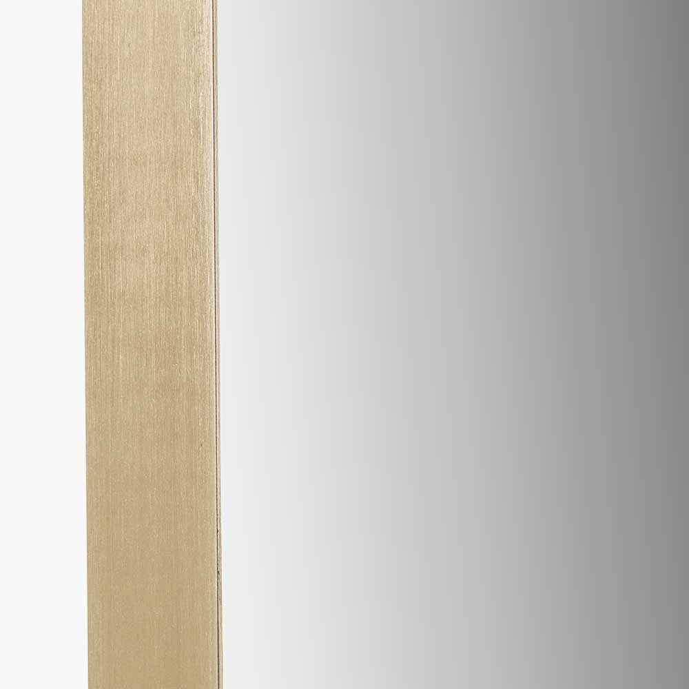 Brushed Gold Metal Slim Frame Arch Floor Mirror
