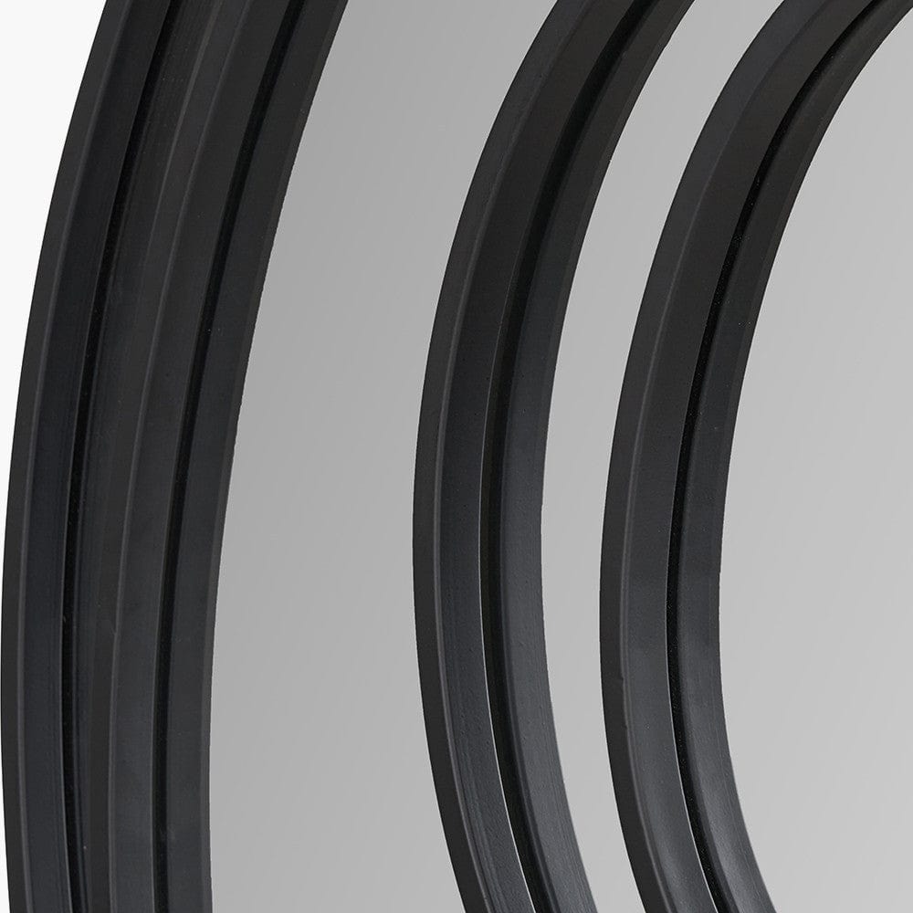 Black Metal Swirl Wall Mirror