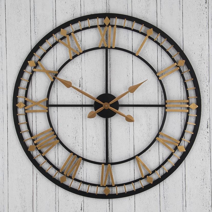 Bronze & Gold Round Wall Clock