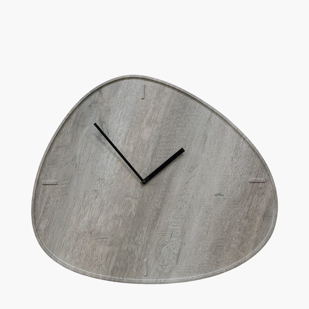 Grey Oak Veneer Tear Wall Clock