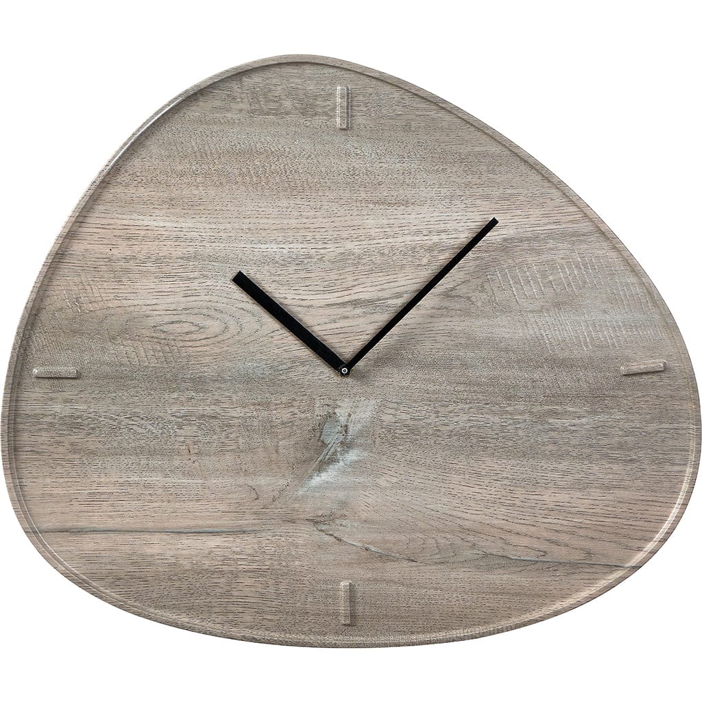 Grey Oak Veneer Tear Wall Clock