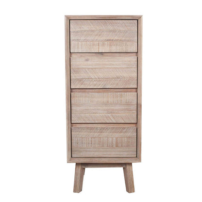 Sand Wash Acacia Wood 4 Drawer Tall Boy