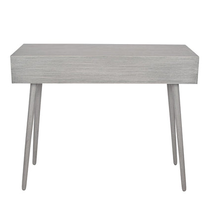 Chaya Dark Grey Pine Wood 2 Drawer Console Table