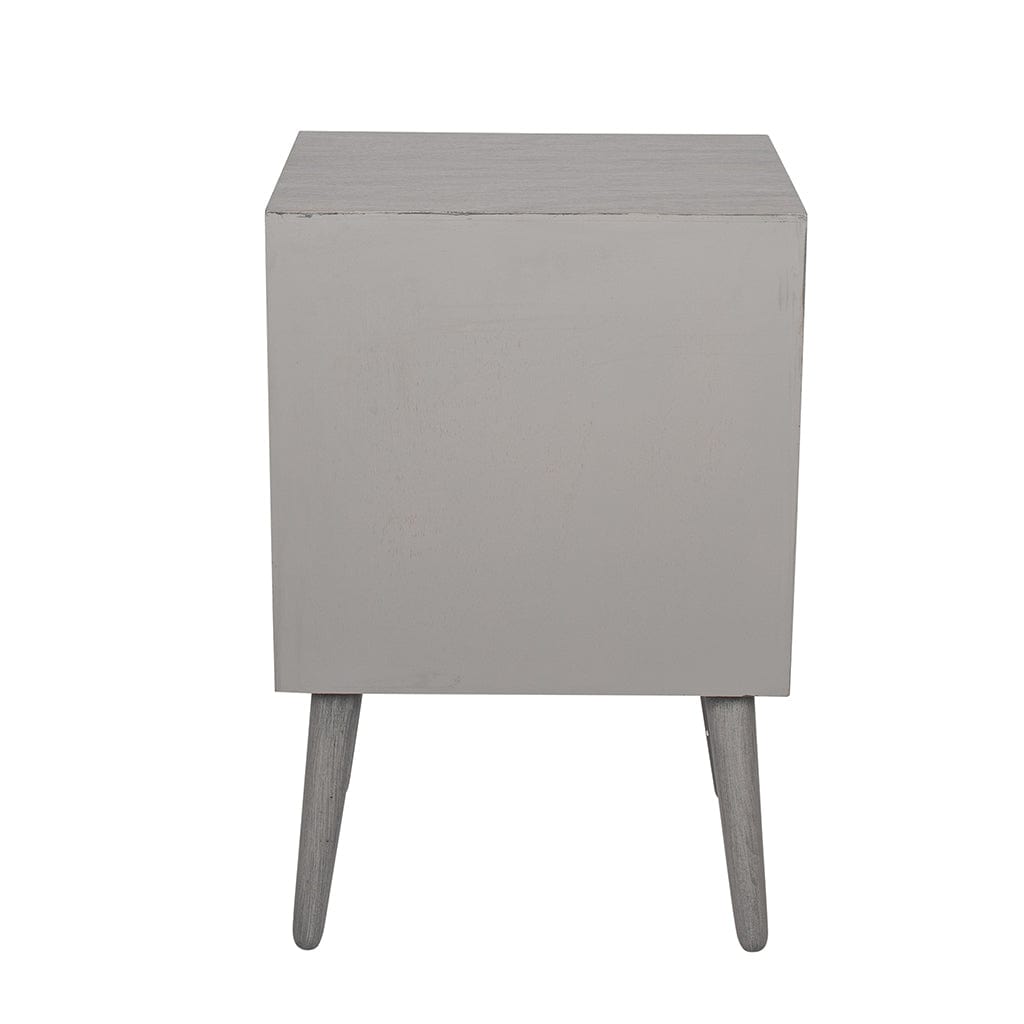 Chaya Dark Grey Pine 3 Drawer Bedside Table