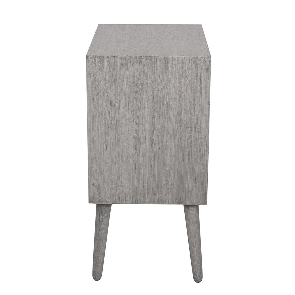 Chaya Dark Grey Pine 3 Drawer Bedside Table