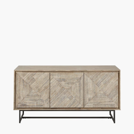 Marca Acacia Wood 3 Door Sideboard