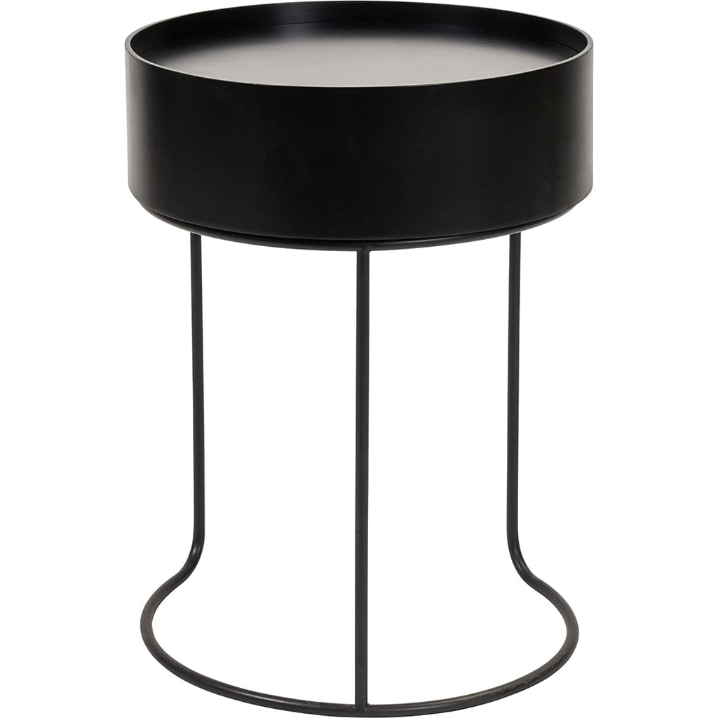 Hugo Black Wood & Black Storage Table