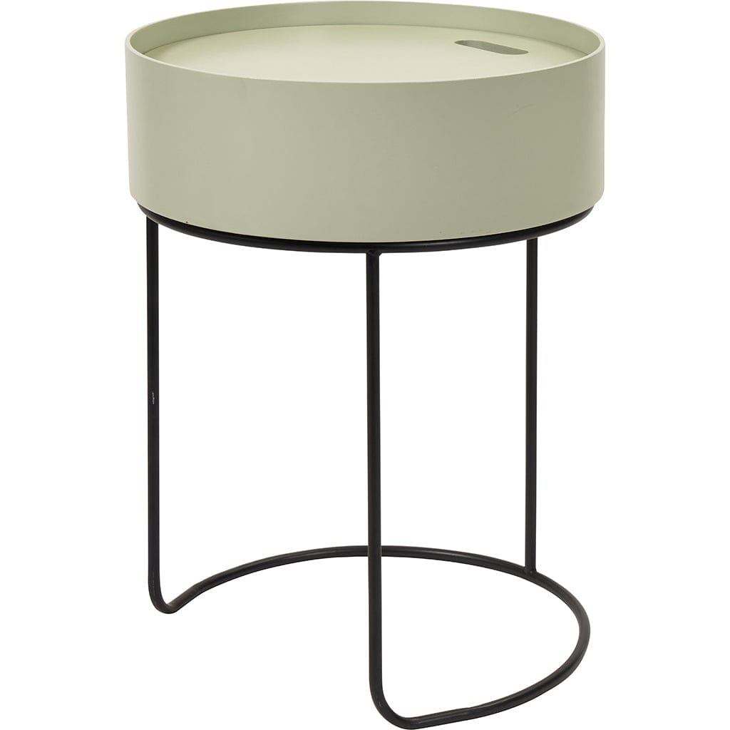 Hugo Sage Green Wood & Black Storage Table