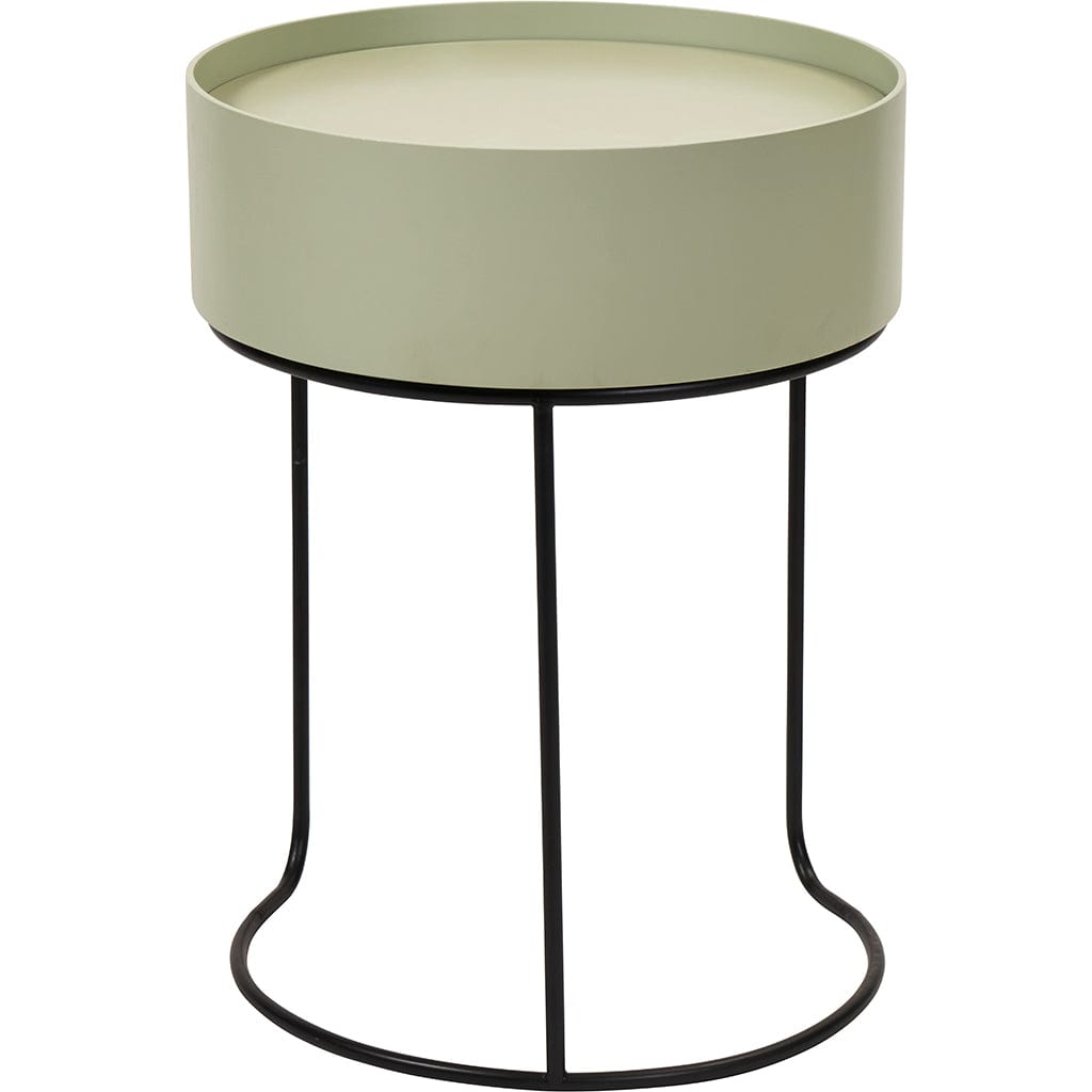 Hugo Sage Green Wood & Black Storage Table