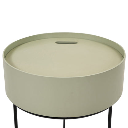 Hugo Sage Green Wood & Black Storage Table