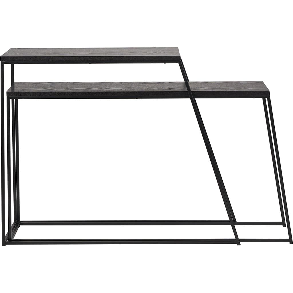 Mashiko Black Ash & Black Set of 2 Console Tables