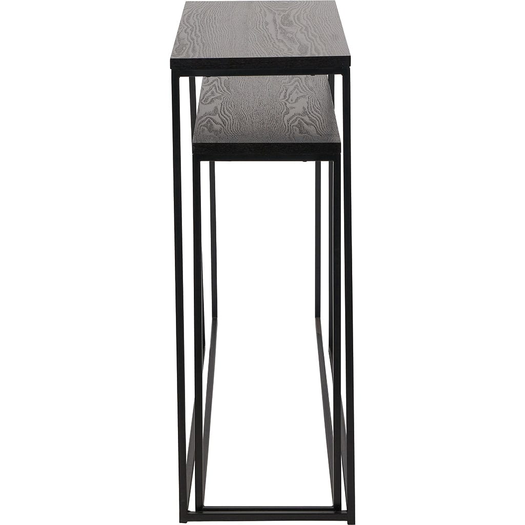 Mashiko Black Ash & Black Set of 2 Console Tables