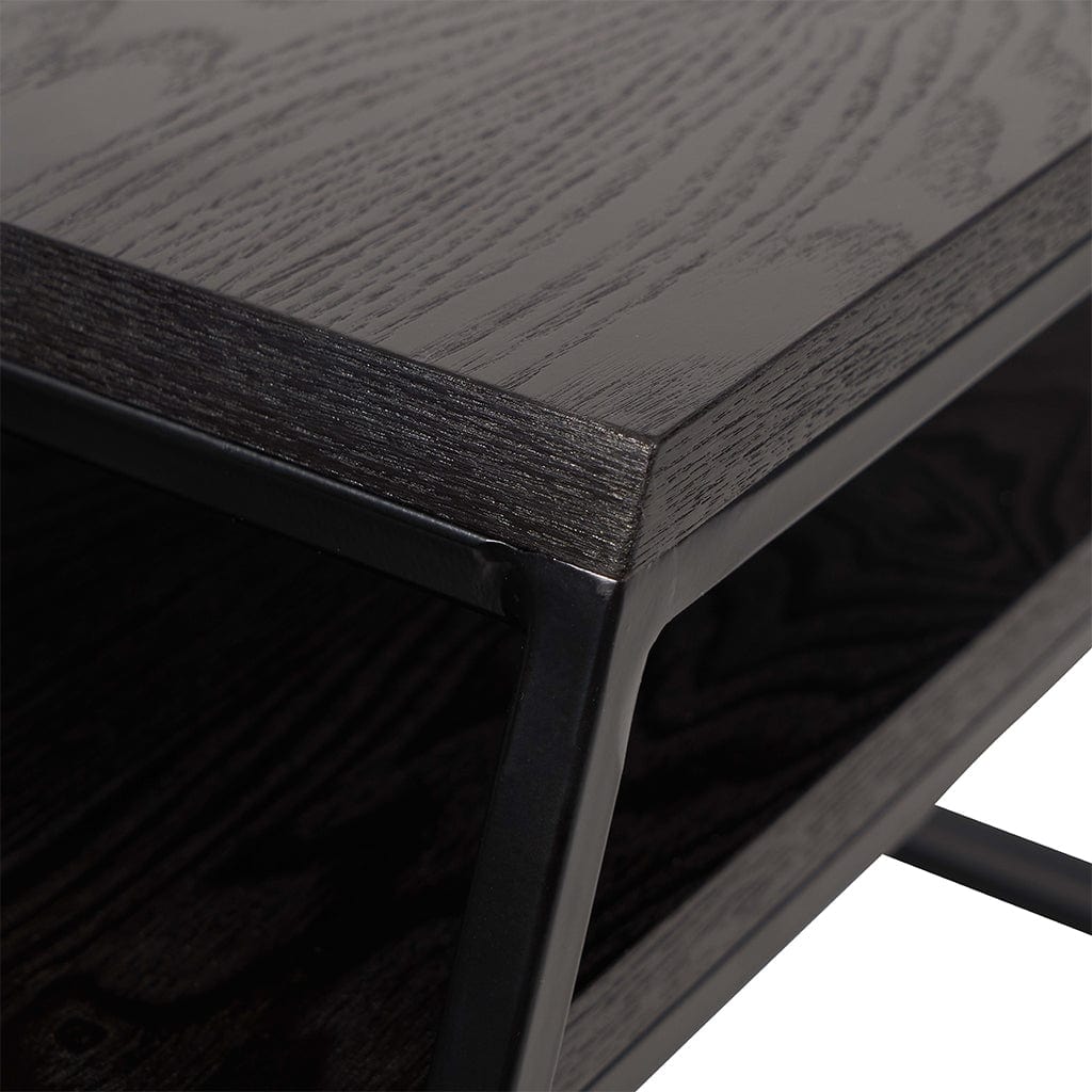 Mashiko Black Ash Veneer Set of 2 Coffee Tables