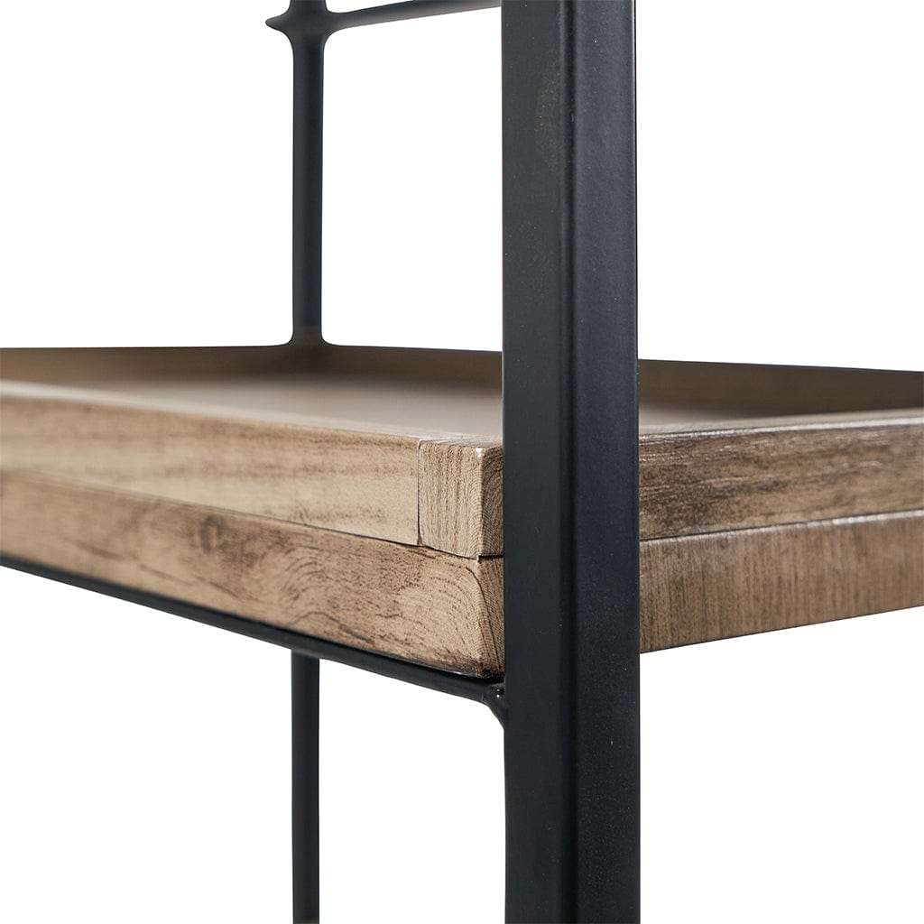 Gallery Natural Wood Veneer & Black Desk