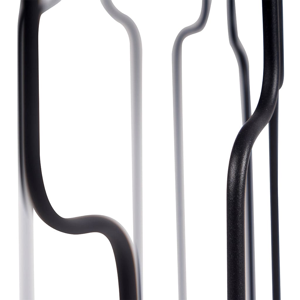 Caprisse Glass & Graphite Half Moon Console Table